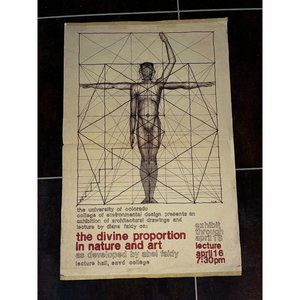 original art divine proportion university of Colorado lecture poster 3' x 2'